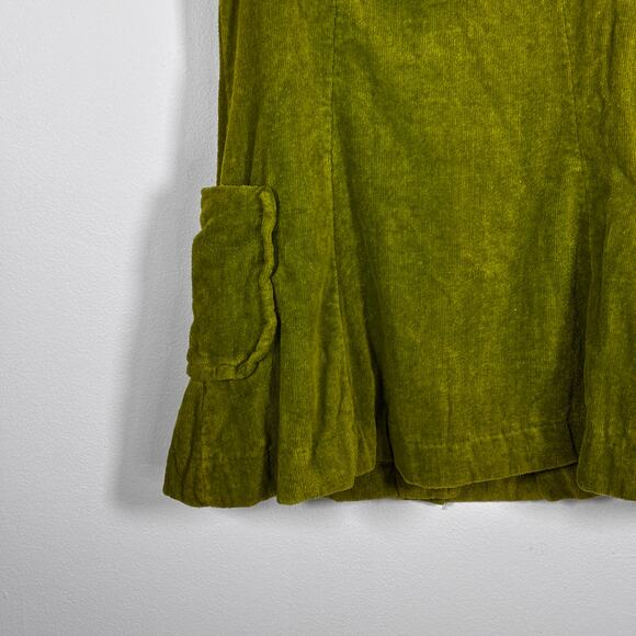 Vintage 1970s Bardinella Designs Terry Cloth Vest Olive Green Cover Up Button Up - Picture 15 of 16